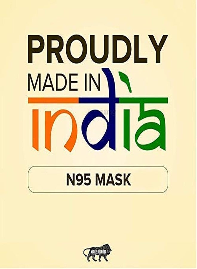 Desi Startup قناع وجه N95 من شركة ديزي ستارت أب للرجال والنساء، قناع N95، ترشيح PM 0.3، أقنعة معتمدة من مكتب المعايير الهندية، أقنعة N95 قابلة لإعادة الاستخدام ومريحة للحماية من التلوث (10) - Image 3